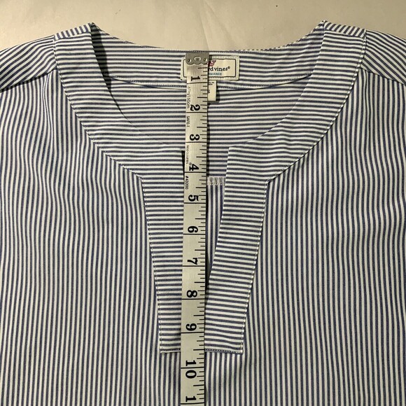 Vineyard Vines Blue White Striped Harbor Belted Tunic S - Picture 10 of 15